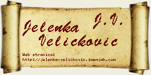 Jelenka Veličković vizit kartica